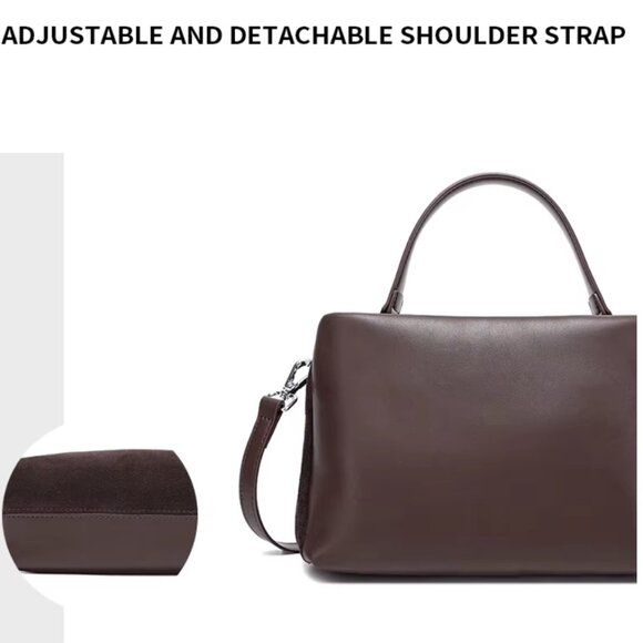 Elegant Genuine Suede Leather Crossbody Shoulder Bag Women Designer 5 Colors - Picture 4 of 16